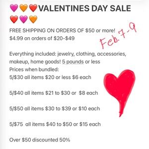 VALENTINES DAY SALE!